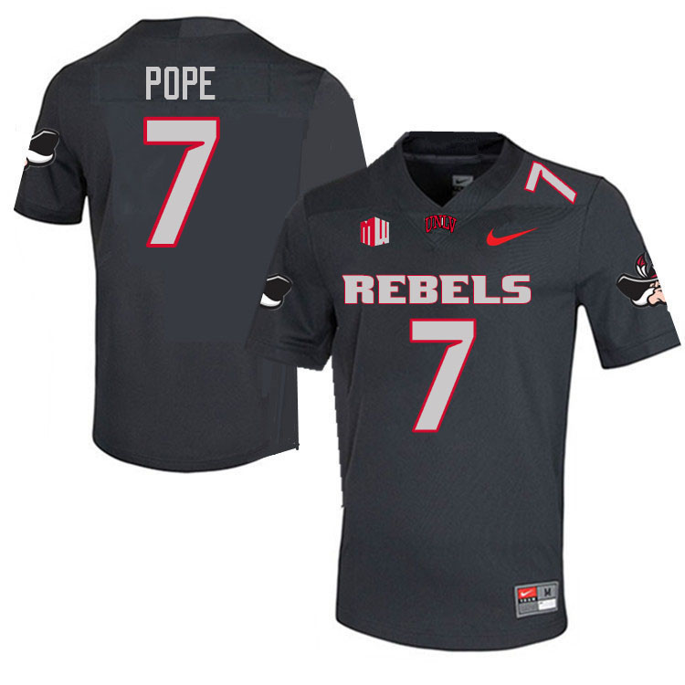 #7 Jake Pope UNLV Rebels College Football Jerseys-Retro Charcoal